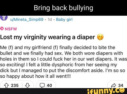 Bring back bullying Sim NSFW Lost my vir ity wearing a diaper Me  