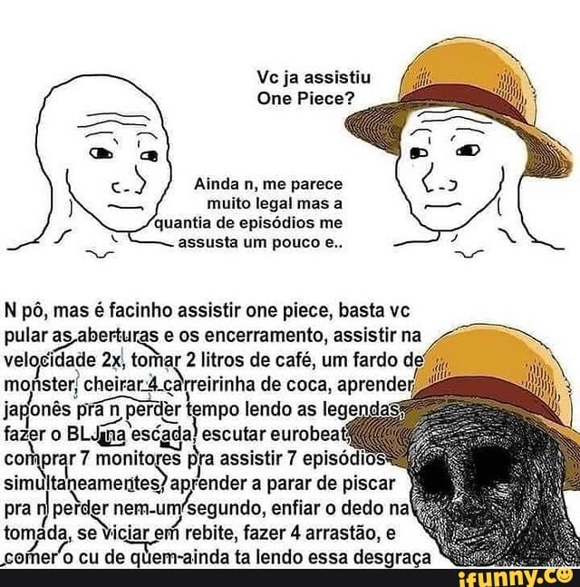 Ye ja assistiu One Piece? Ainda n, me parece muito legal mas a