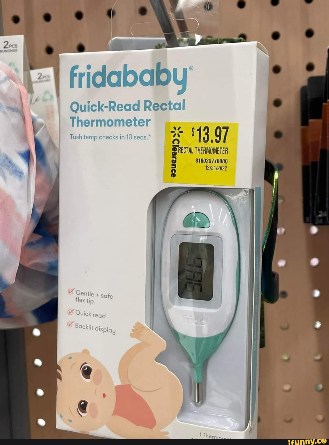 Fridababy Quick-Read Rectal I Thermometer Tush temp checks in 10 secs.*  13.97 RECTAL THERMOMETER 810025770080 Y Gentle + safe flex tip Quick reag %  Bacy - iFunny Brazil