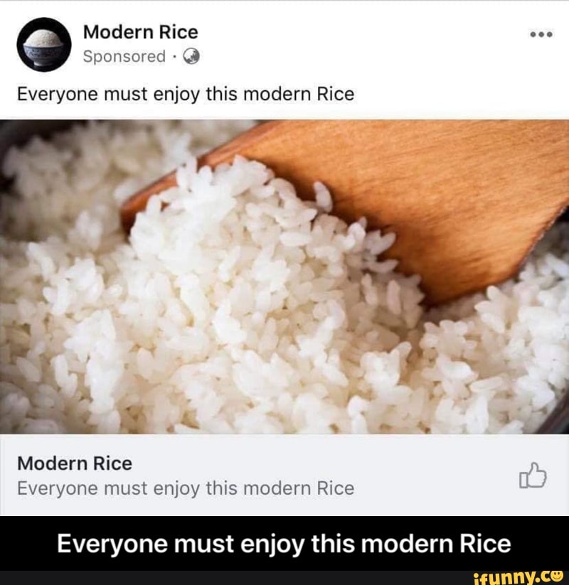 ENJOY NOW MODERN RICE GOGOGO : r/memes