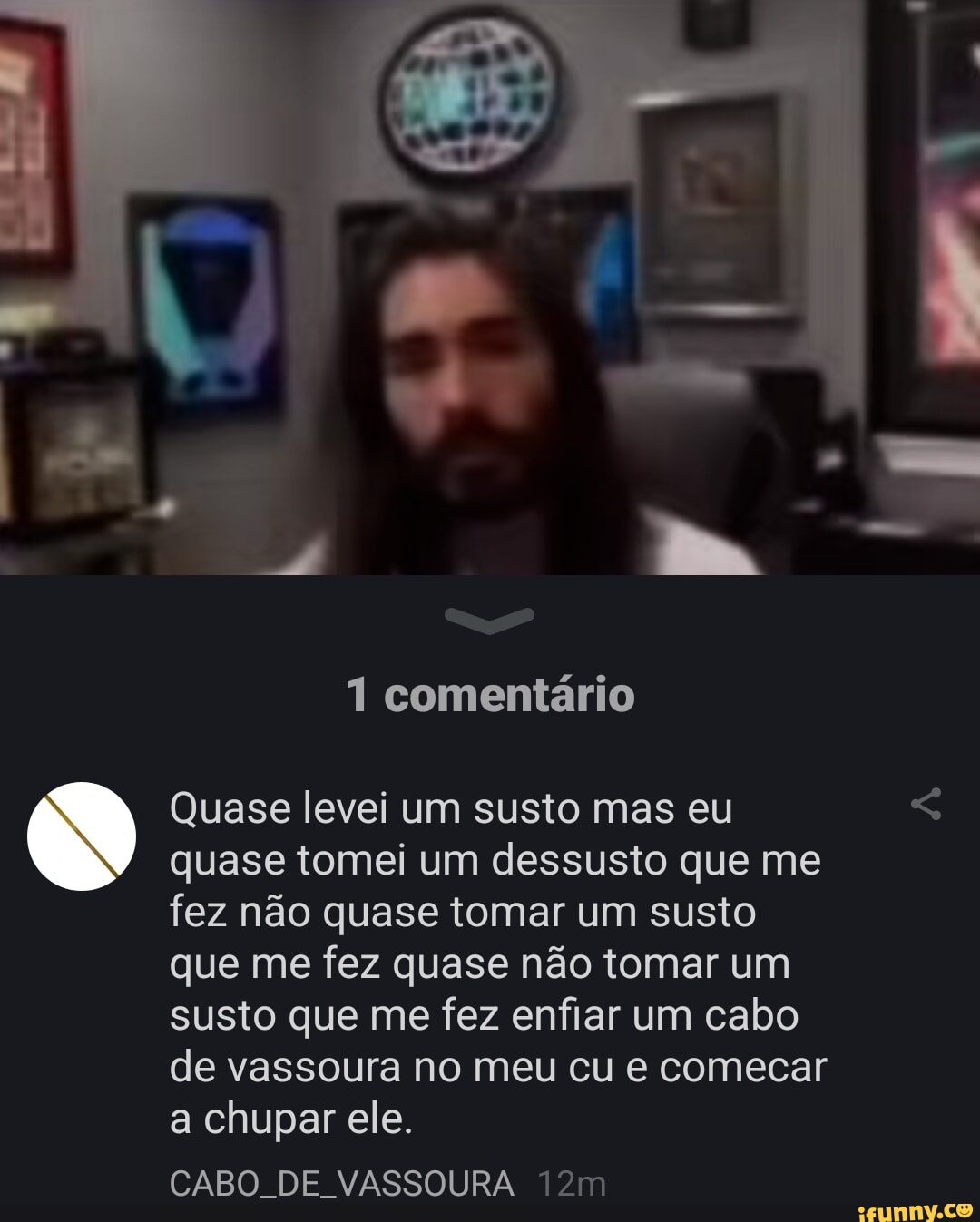 Comentário Quase levei um susto mas eu quase tomei um dessusto que me fez  não quase