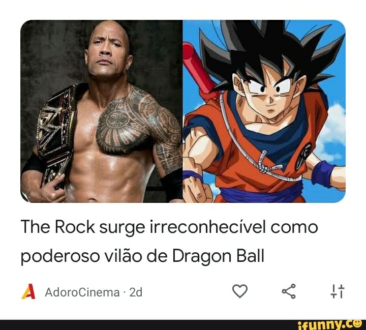 The Rock surge irreconhecível como poderoso vilão de Dragon Ball