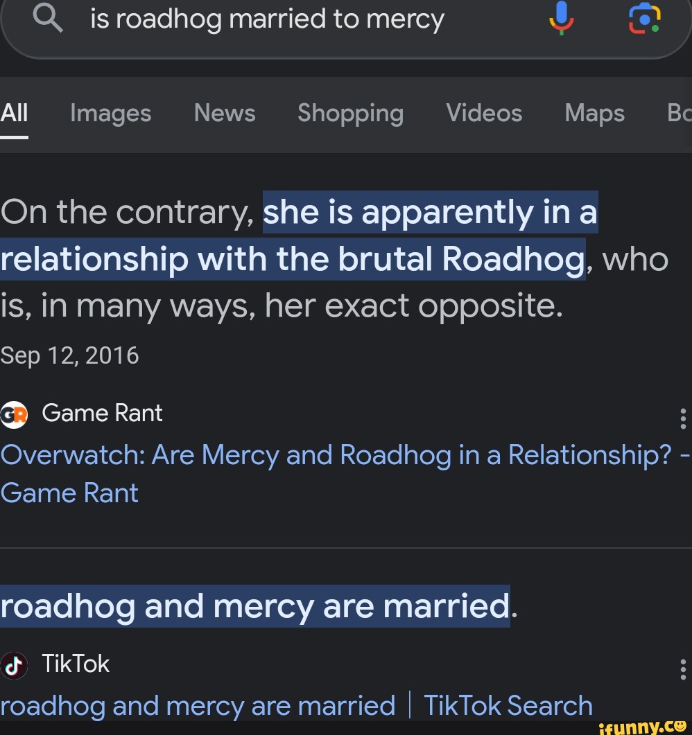 Is mercy married to roadhog