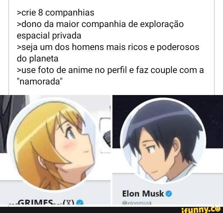 Elon Musk surpreende usando avatar de anime no Twitter - NerdBunker