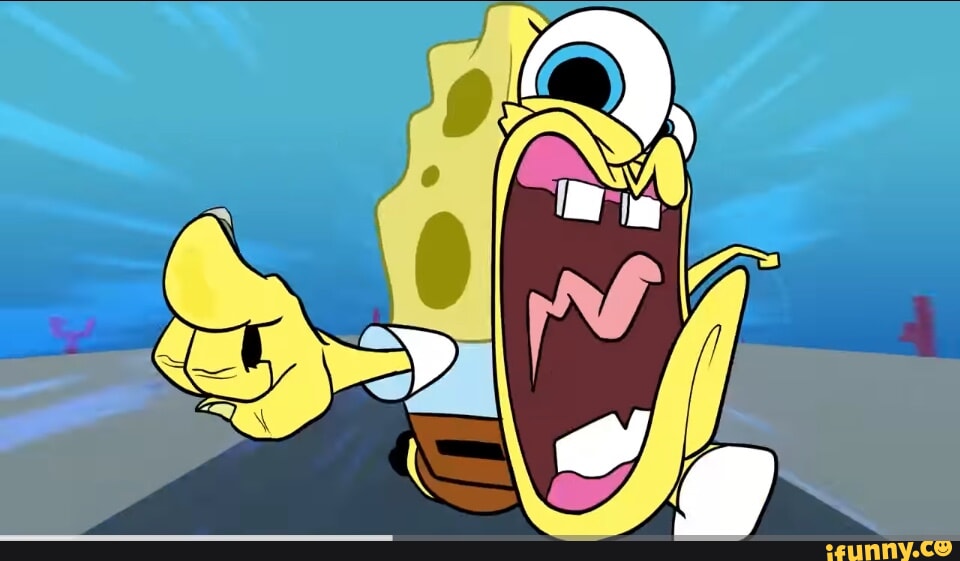 spongebob biting nails