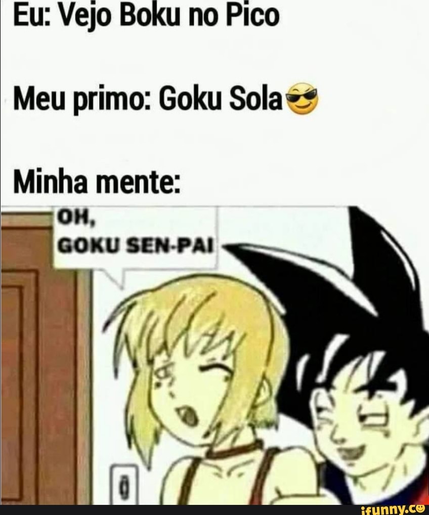 Eu: Vejo Boku no Pico Meu primo: Goku Sola Minha mente: OM, - iFunny Brazil