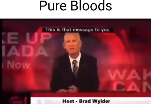 Pure Bloods This is that message to you Host - Brad Wylder