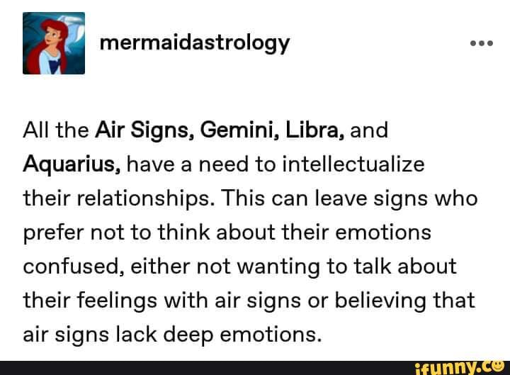 Mermaidastrology All the Air Signs Gemini Libra and Aquarius