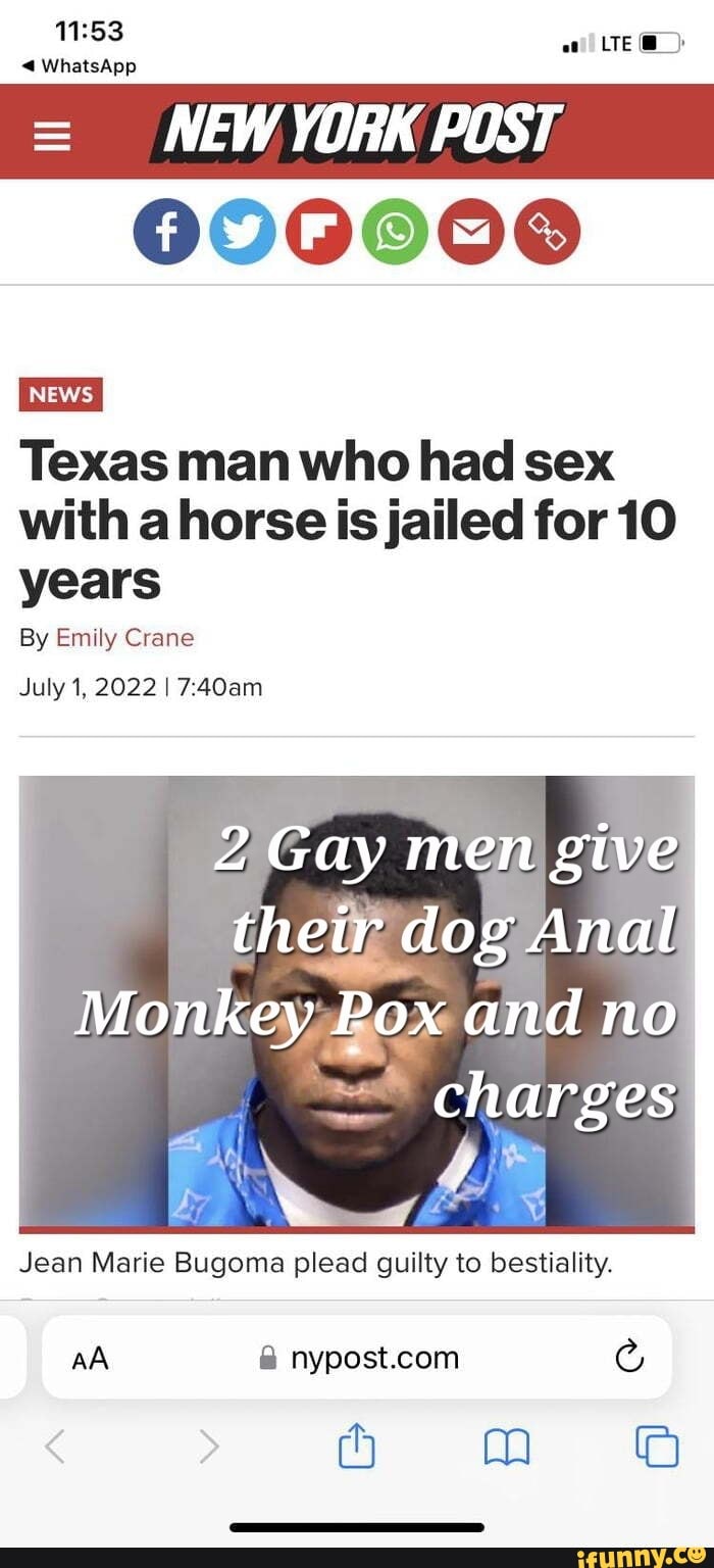 LTE@ WhatsApp 000008 Texas man who had sex with a horse is jailed for 10  years