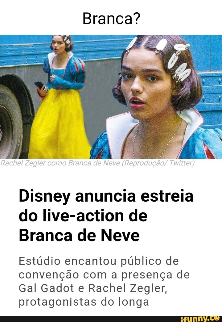 A NOVA BRANCA DE NEVE PARECE UMA PIADA, Branca de Neve Live-Action