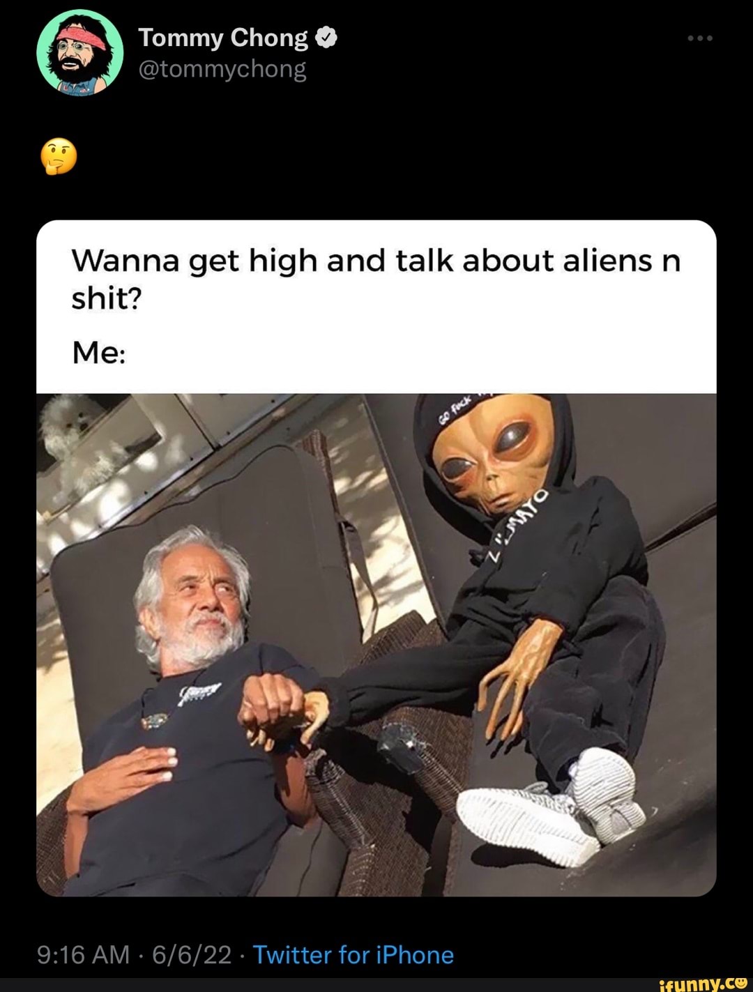 high alien meme