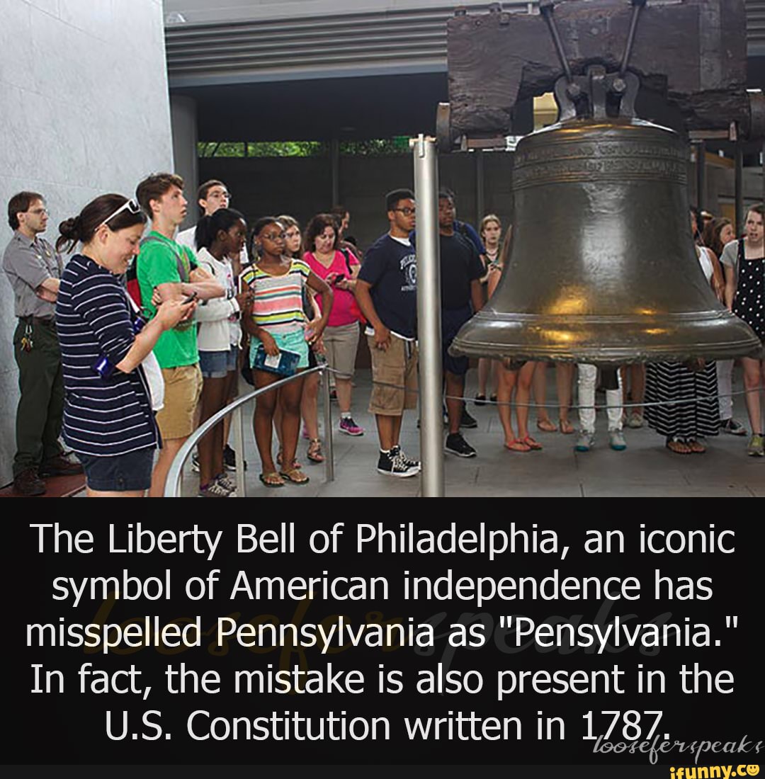 Liberty bell deals typo