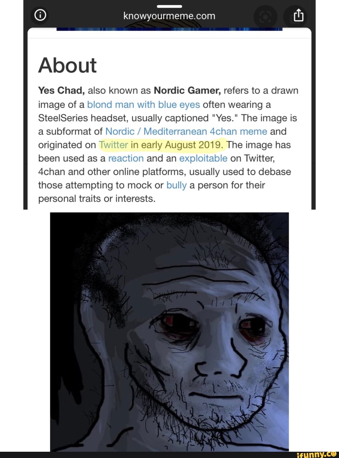 Yes Chad Nordic Gamer Meme Nordic Chad by COOPER, MICHAEL