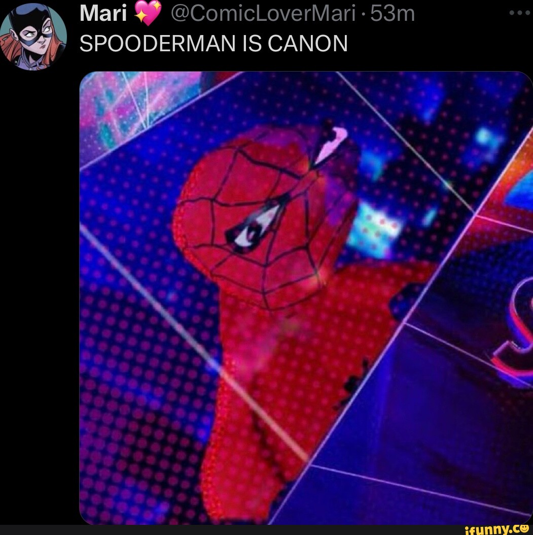 Mari @ComicLoverMari-53m SPOODERMAN IS CANON - iFunny Brazil