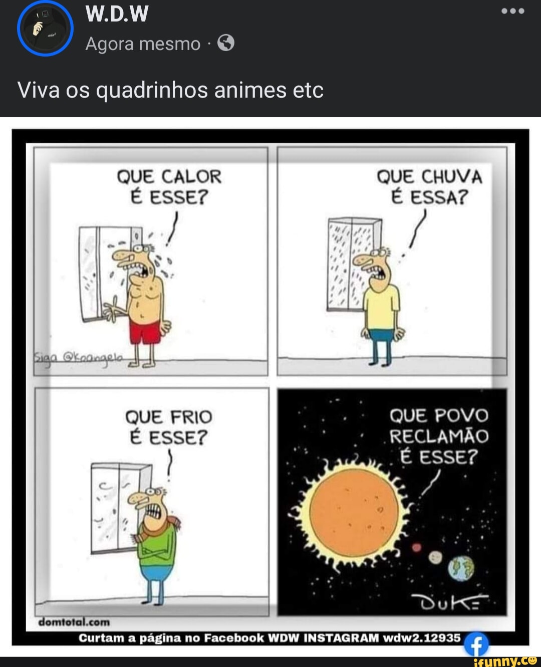 memes de chuva e frio