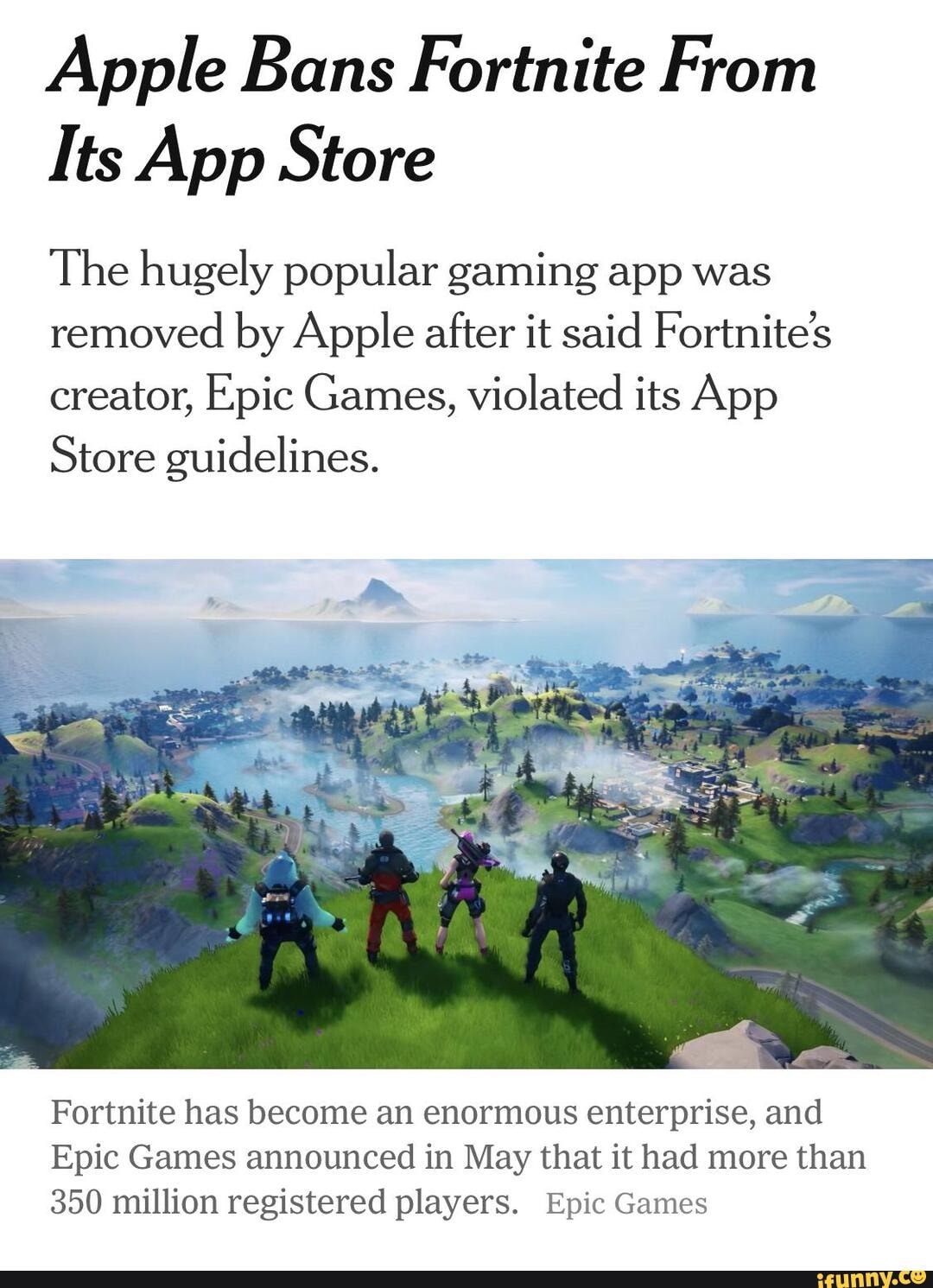 Apple Has Pulled Epic Games From App Store 