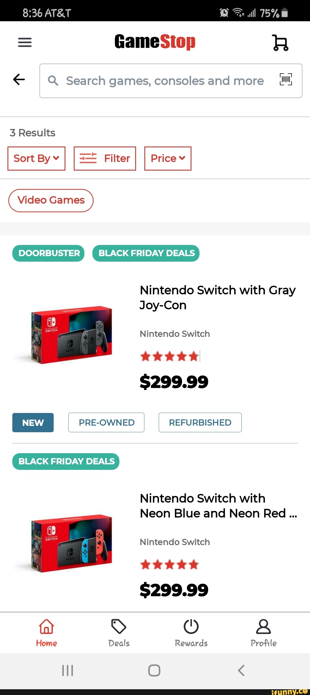 Nintendo switch on sale doorbuster deals