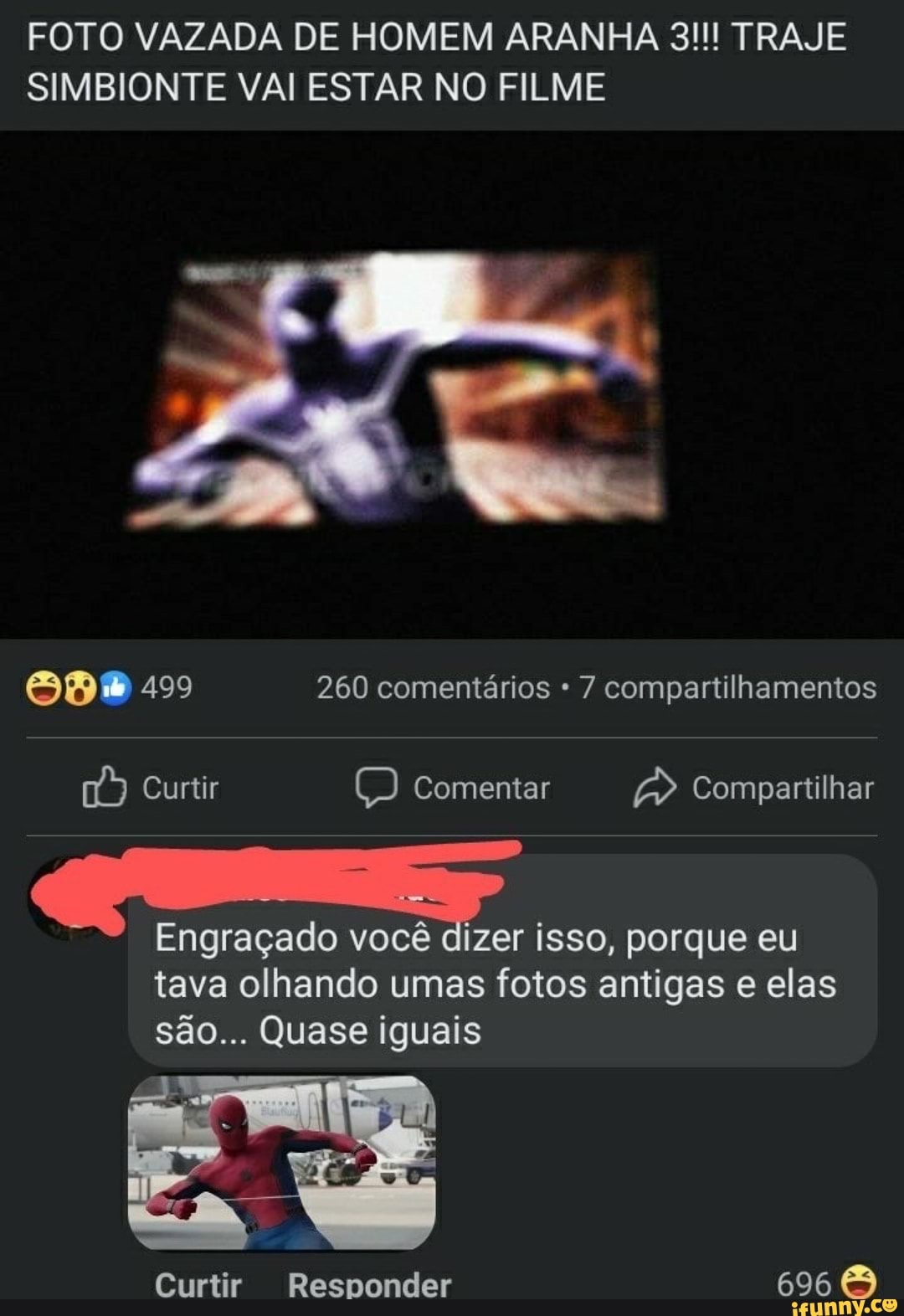 Imagem vazada do Homem aranha