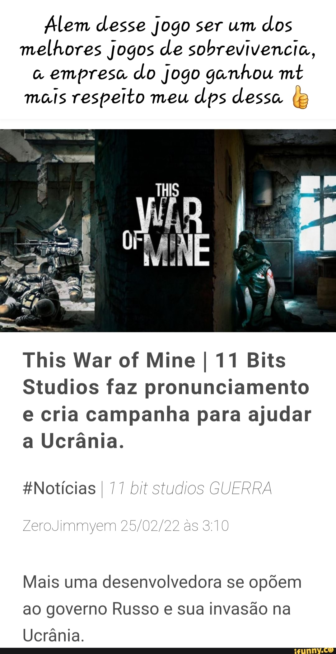 Jogos de sobrevivência: This War of Mine