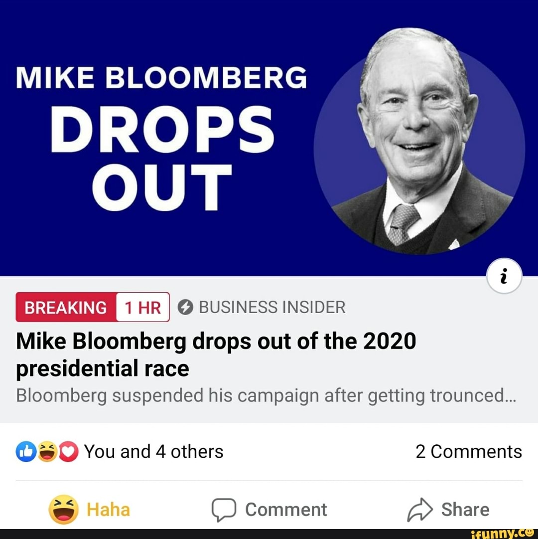 BREAKING: Michael Bloomberg drops out of presidential race