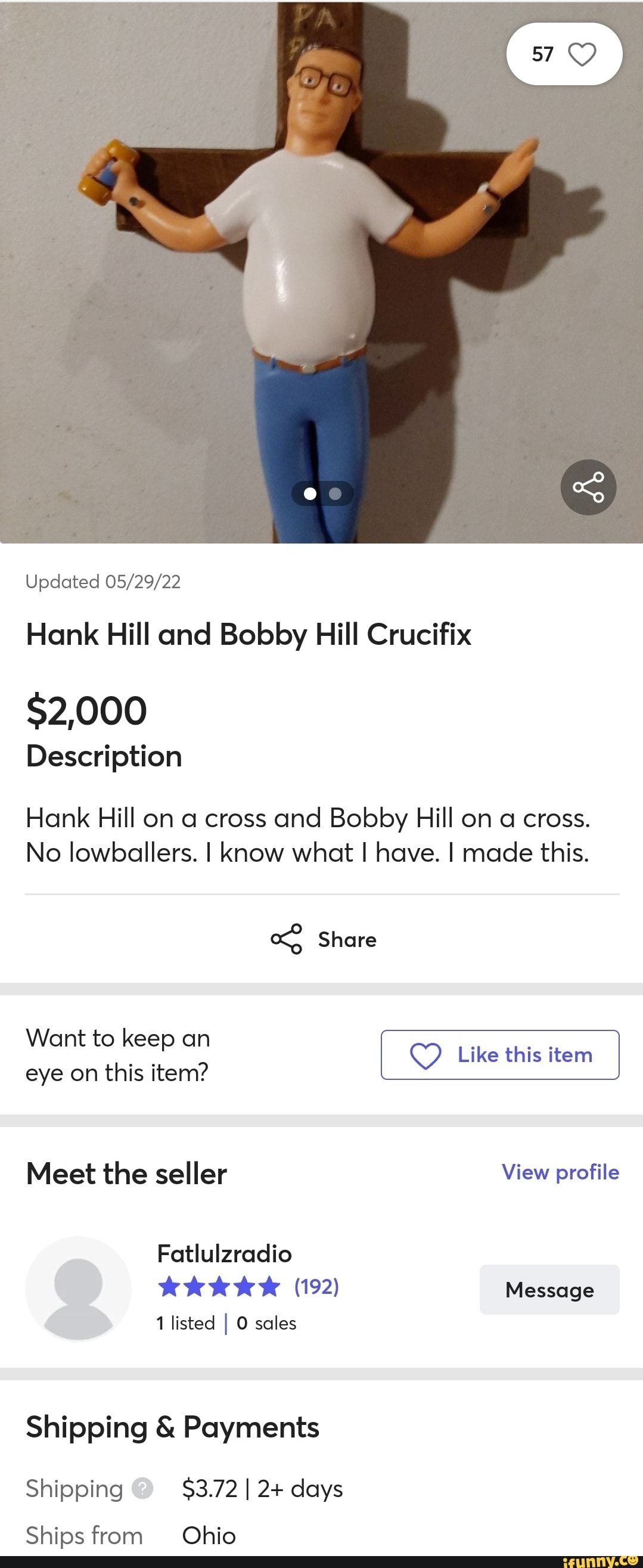 Hank hill crucifix