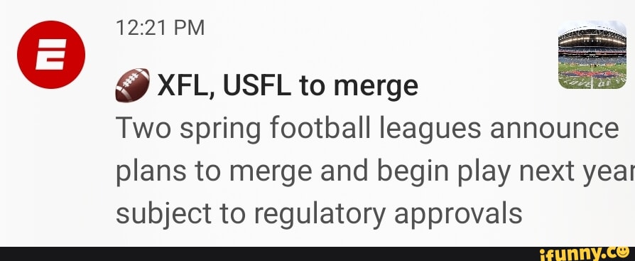 Will The Spring Football Leagues Merge?