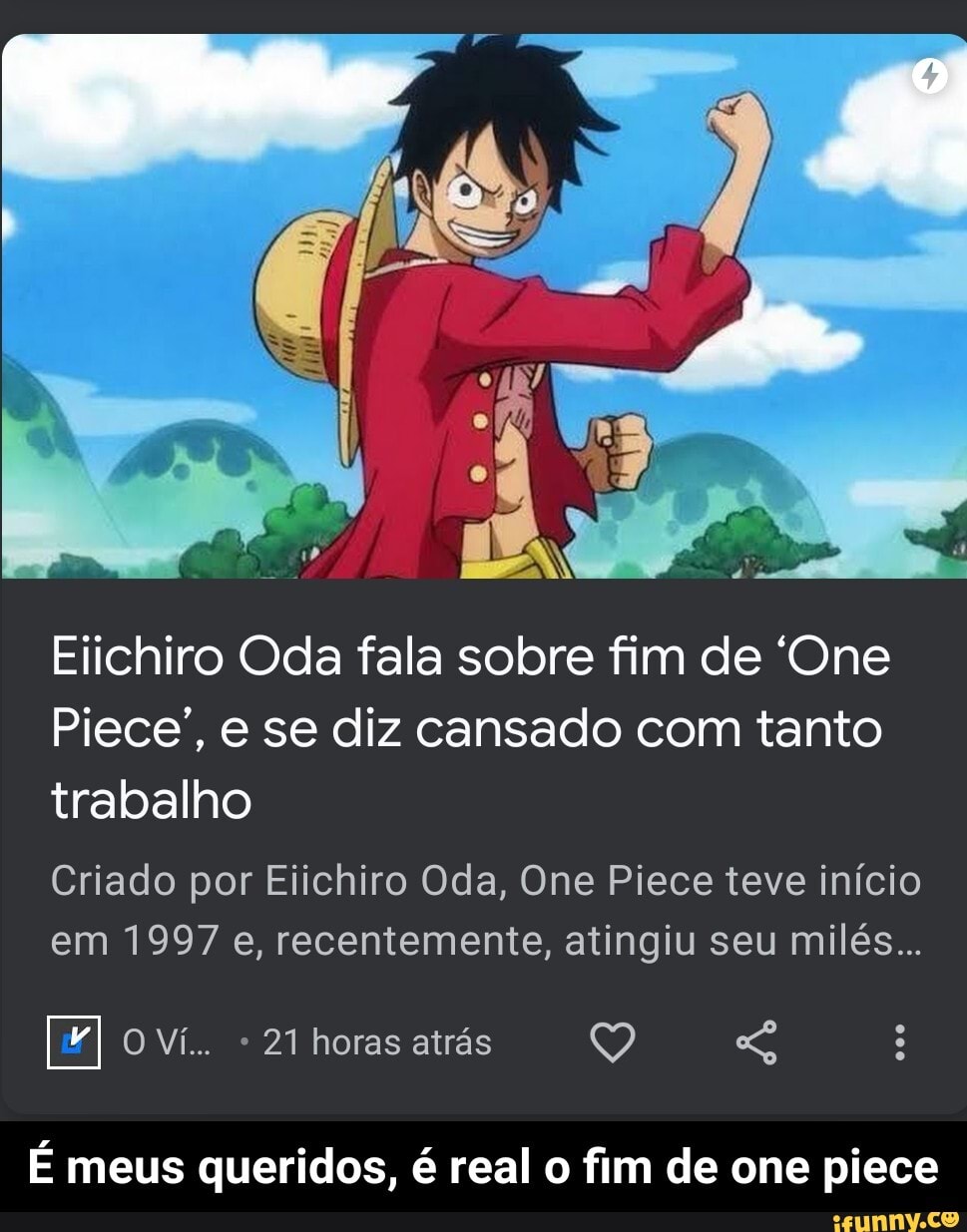 One Piece UP - Como muitos de vocês já sabem, em breve estrearemos