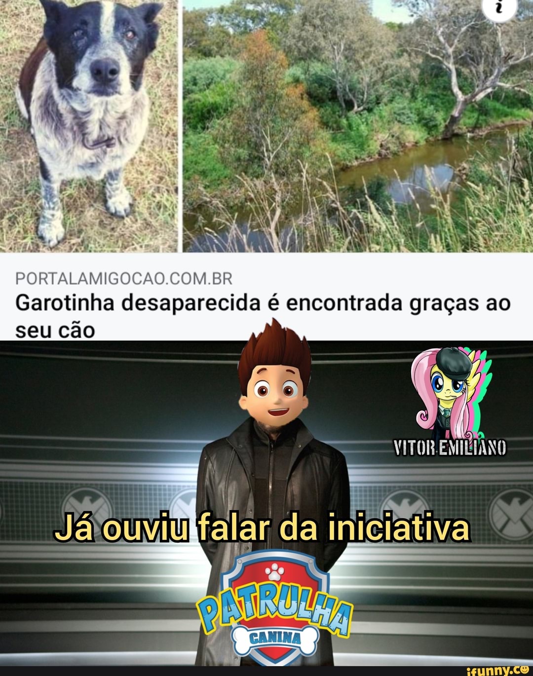 E patrulha canina fazendo jojo reference?