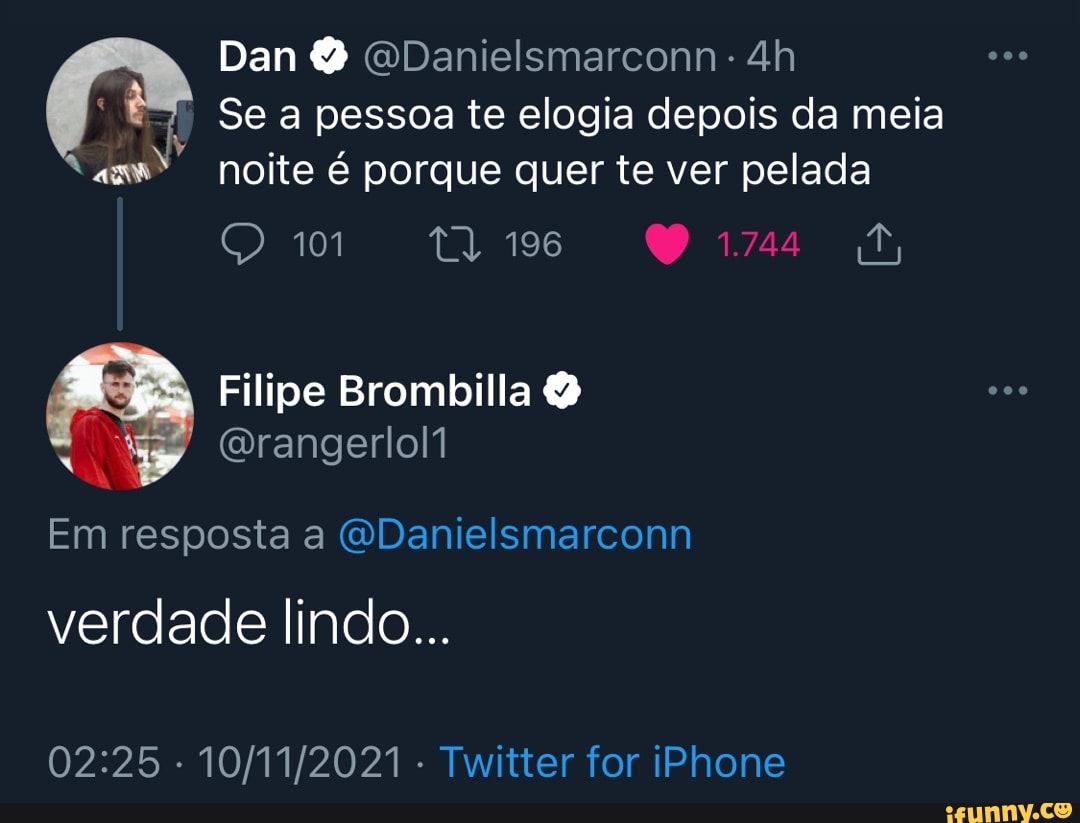 Dan GDanielsmarconn- Se a pessoa te elogia depois da meia 