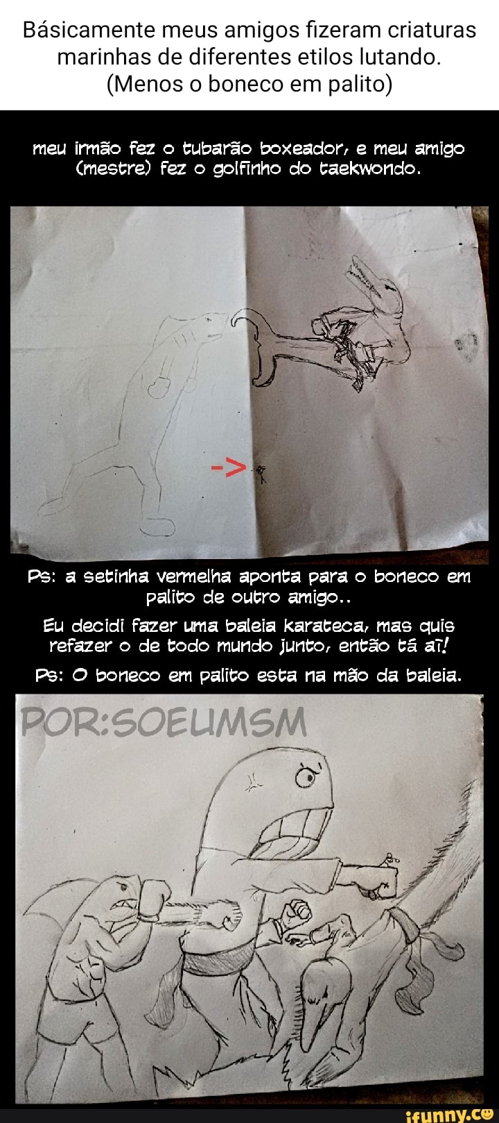 como desenhar boneco de palito lutando