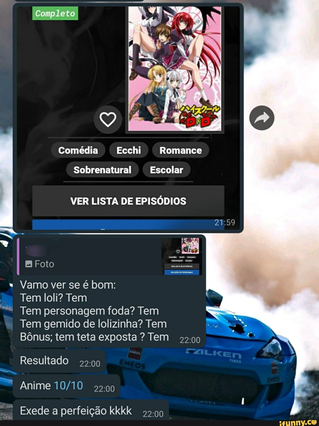 VER LISTA DE EPISÓDIOS Vamo ver se é bom: Tem loli? Tem Tem personagem  foda? Tem