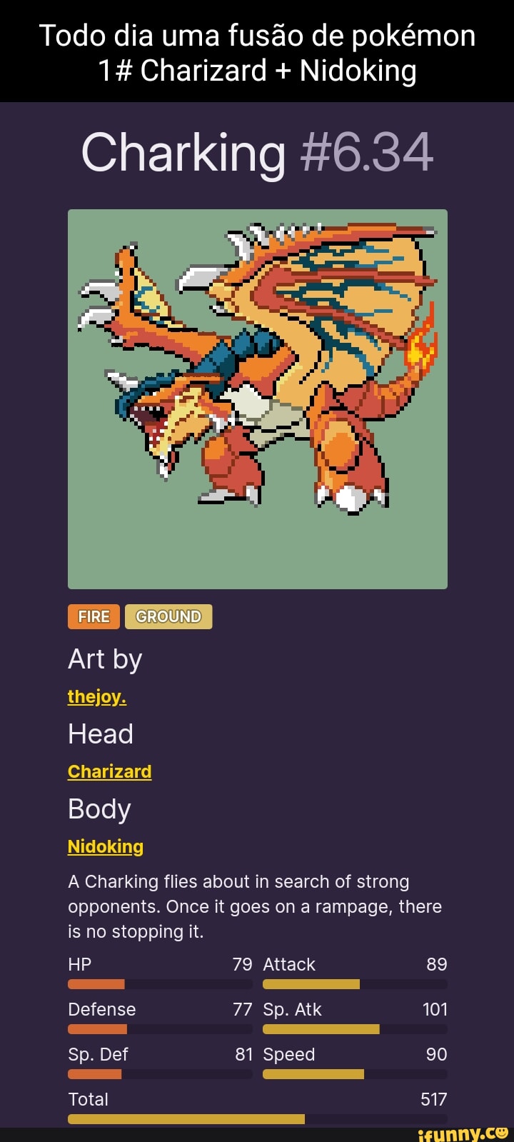 Pokémon nº 0006 - Charizard (Mega Evolução X) Pokémon Chama