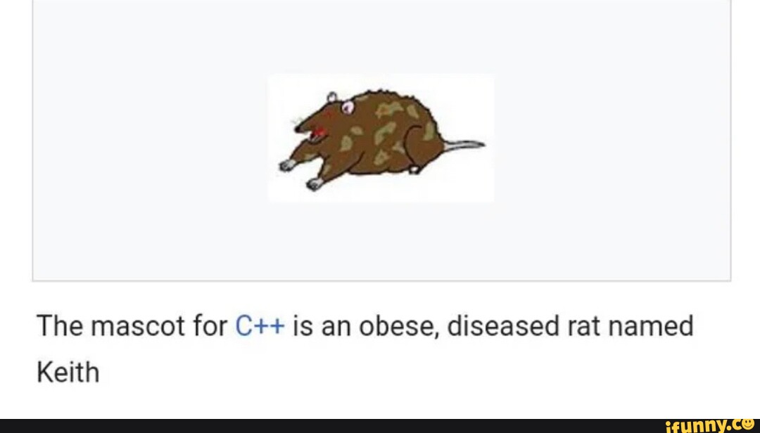 The Mascot For C Is An Obese Diseased Rat Named Keith Ifunny Brazil