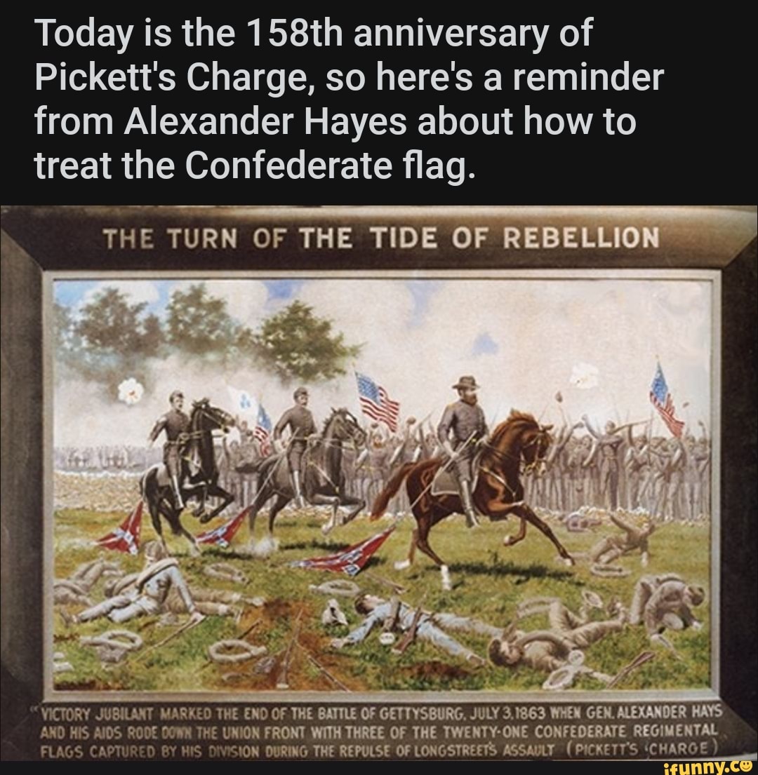 Today is the 158th anniversary of Pickett's Charge, so here's a reminder from Alexander Hayes
