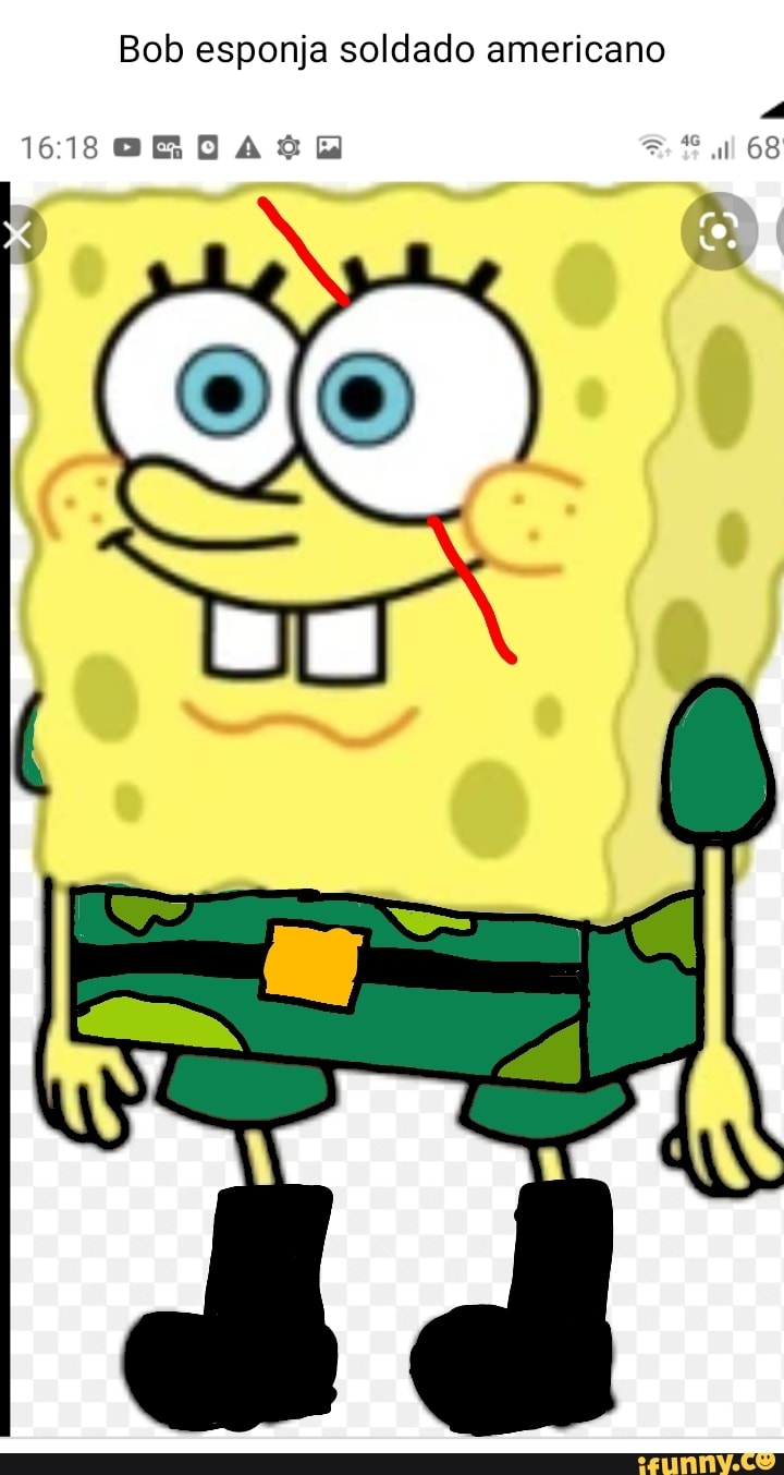 Bob esponja soldado americano DA & ull 68 - iFunny Brazil