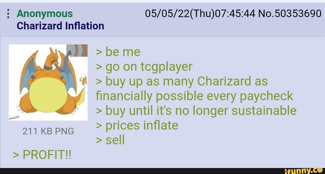charizard inflation