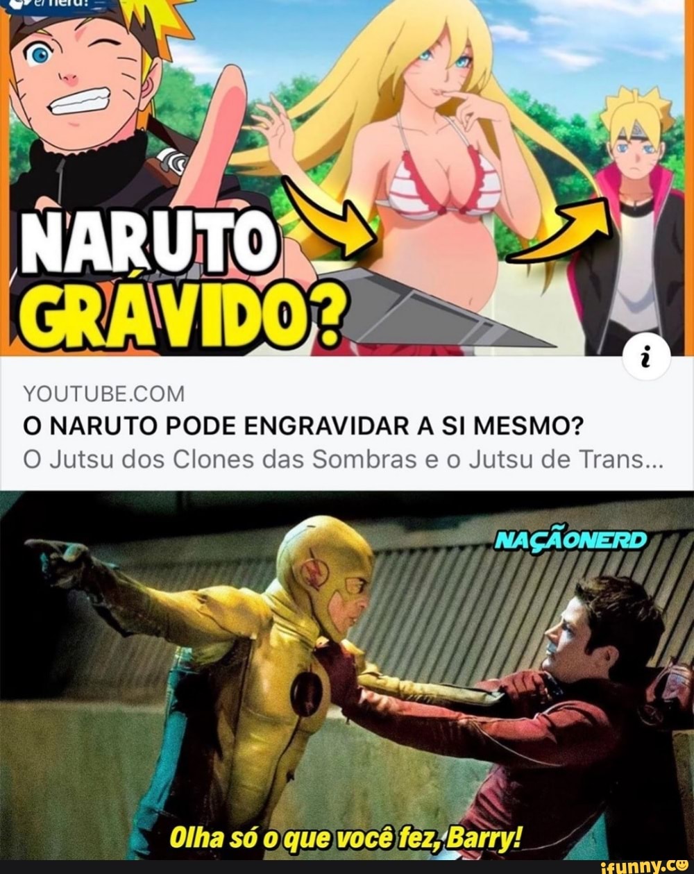 Emoção mesmo era ver o Naruto ficar assim já dava pra saber que o bagulho ia  ficar doido - iFunny Brazil