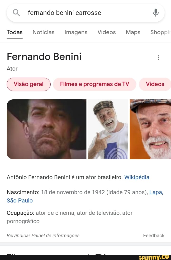 QQ, fernando benini carrossel Todas Notícias Imagens Vídeos Maps Shop  Fernando Benini Ator Visão geral Filmes