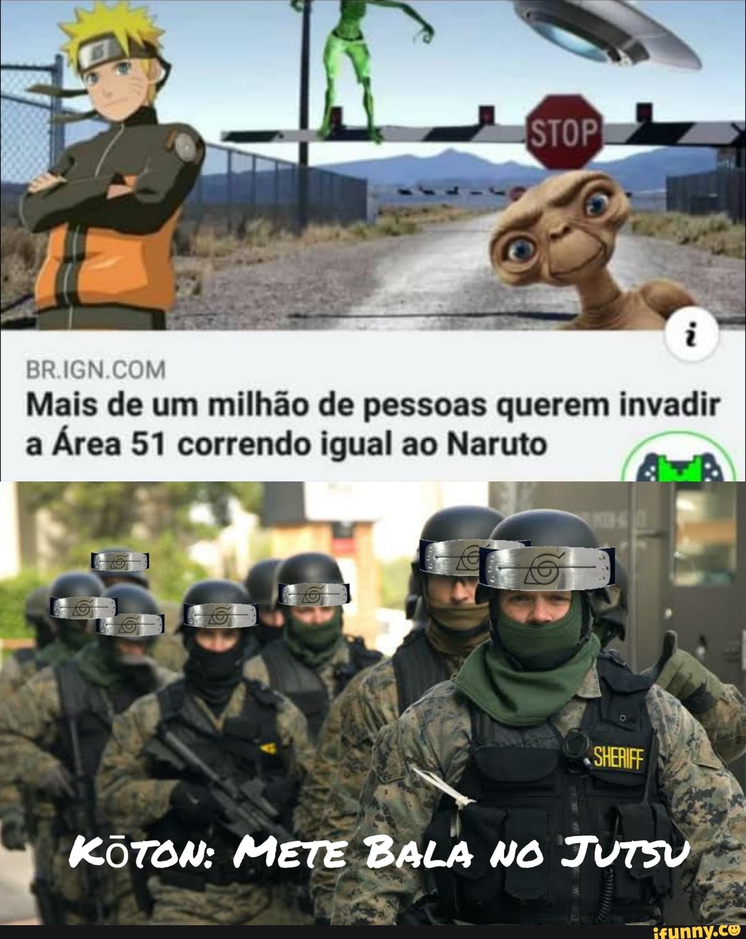 Mais de um milhão de pessoas querem invadir a Área 51 correndo igual ao  Naruto