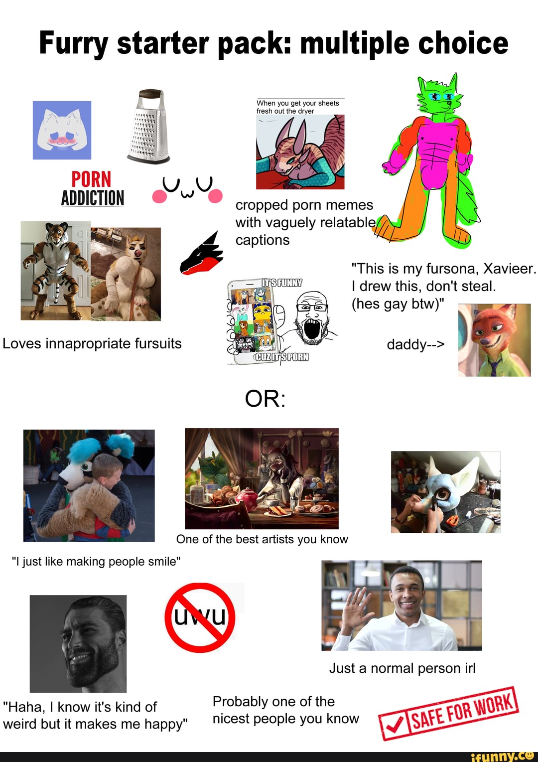 Daddy Porn Memes - Furry starter pack: multiple choice When you get your sheets fresh out the  dryer cropped porn