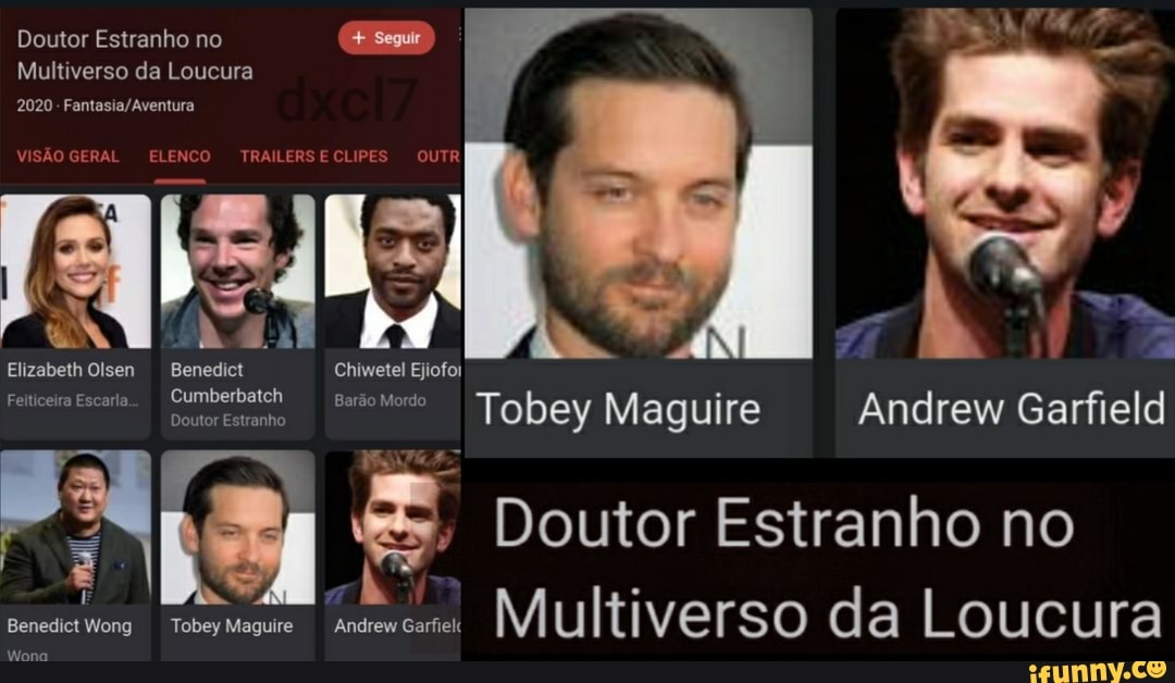 Doutor estranho 2 Multiverso da Loucura 2020 - VISÃO GERAL ELENCO TRAILERS  E CLIPES ou Benedict Elizabeth Chiwetel Cumberbatch Olsen Ejiofor Doutor  Estranho Feiticeira Escarl Barão Mordo Benedict Tobey Maguire Andrew Wong