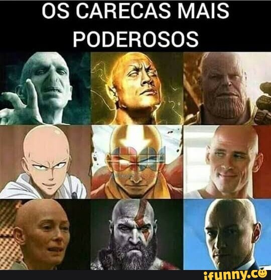 Os personagens carecas são os mais poderosos - iFunny Brazil