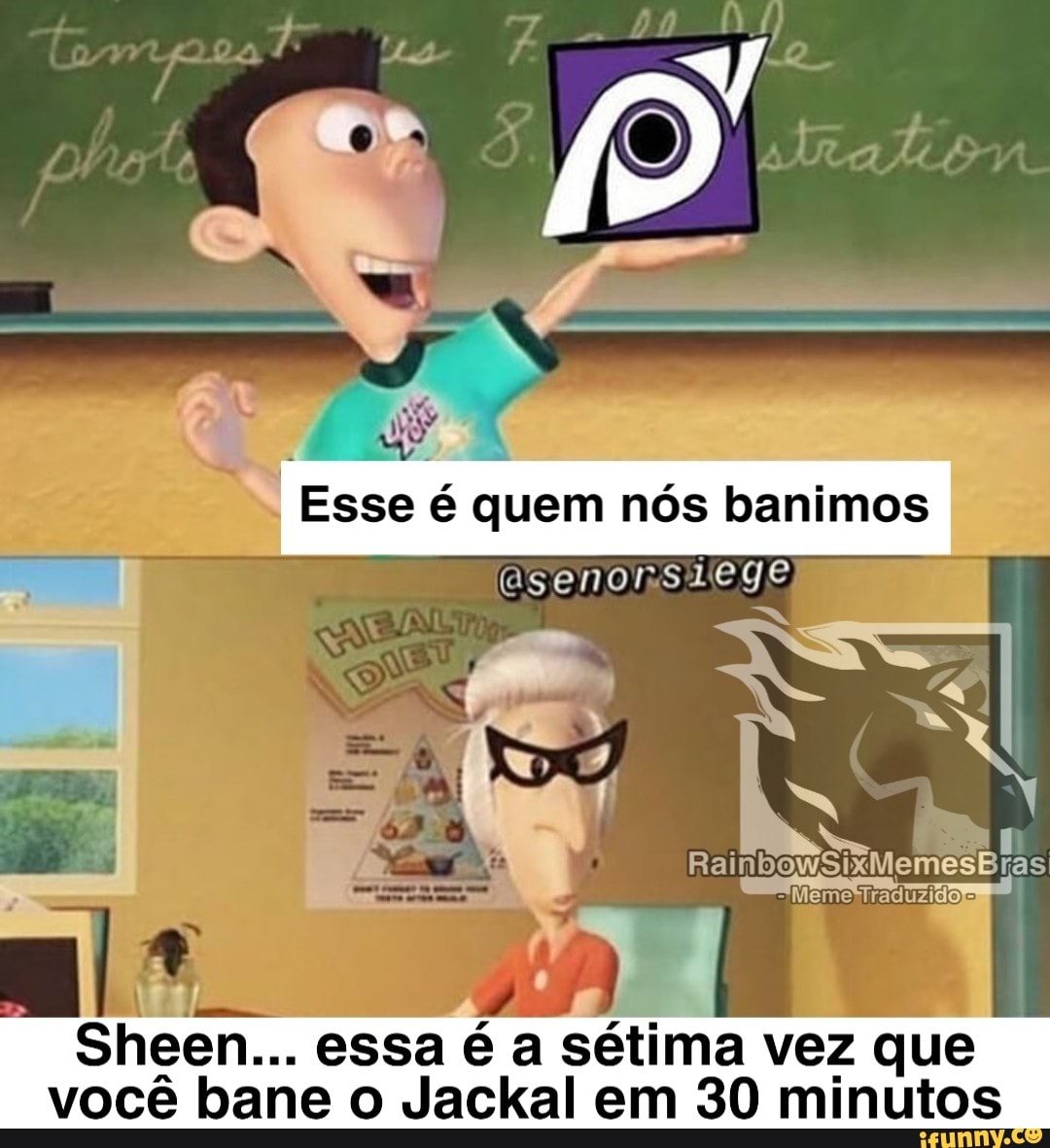 Esse é quem nós banimos Sheen essa é a sétima vez que você bane o Jackal  em 30 minutos - iFunny Brazil