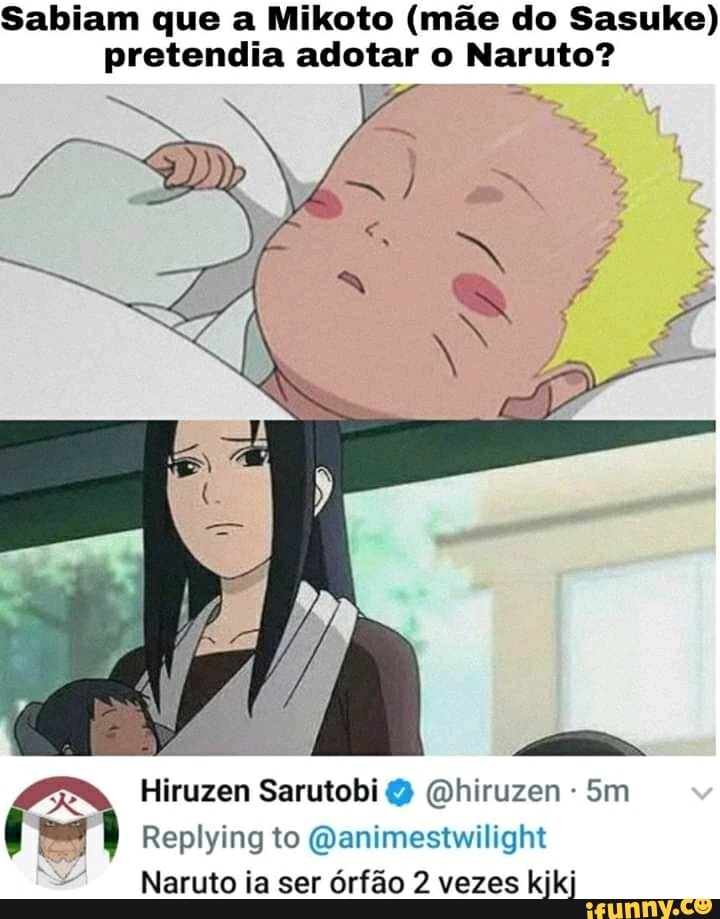 A mãe do Sasuke quase adotou o Naruto como filho! #naruto