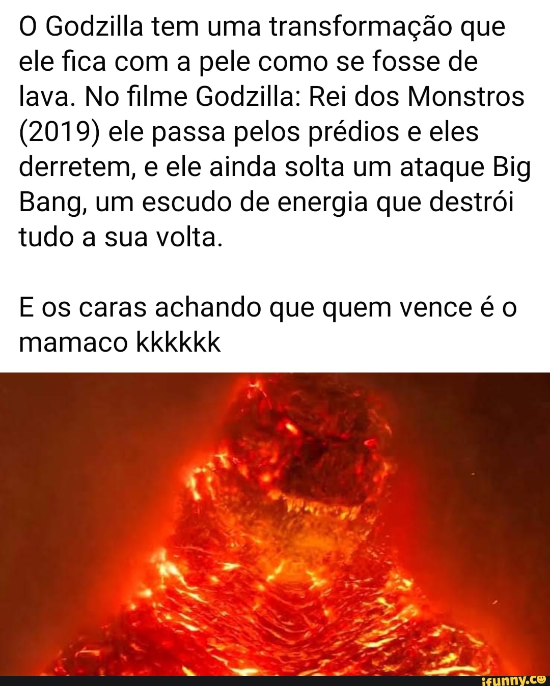 O PAI DO GODZILLA SE CHAMA GODZILLA EARTH ELE CRESCEU TANTO QUE QUE  ALCANÇOU OS 300 METROS. - iFunny Brazil