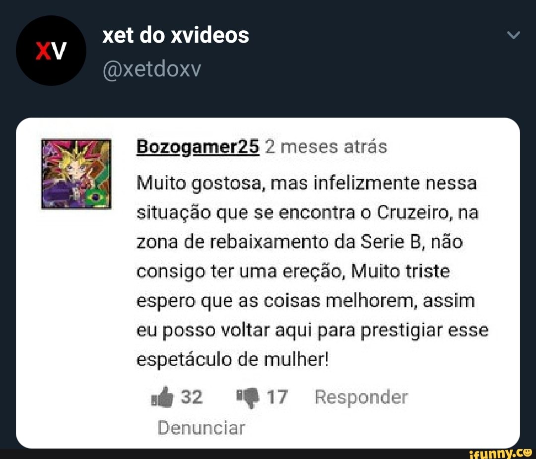 Xet do xvideos (Oxetdoxv Bozogamer25 meses atrás Muito gostosa, mas  infelizmente nessa situação que se encontra