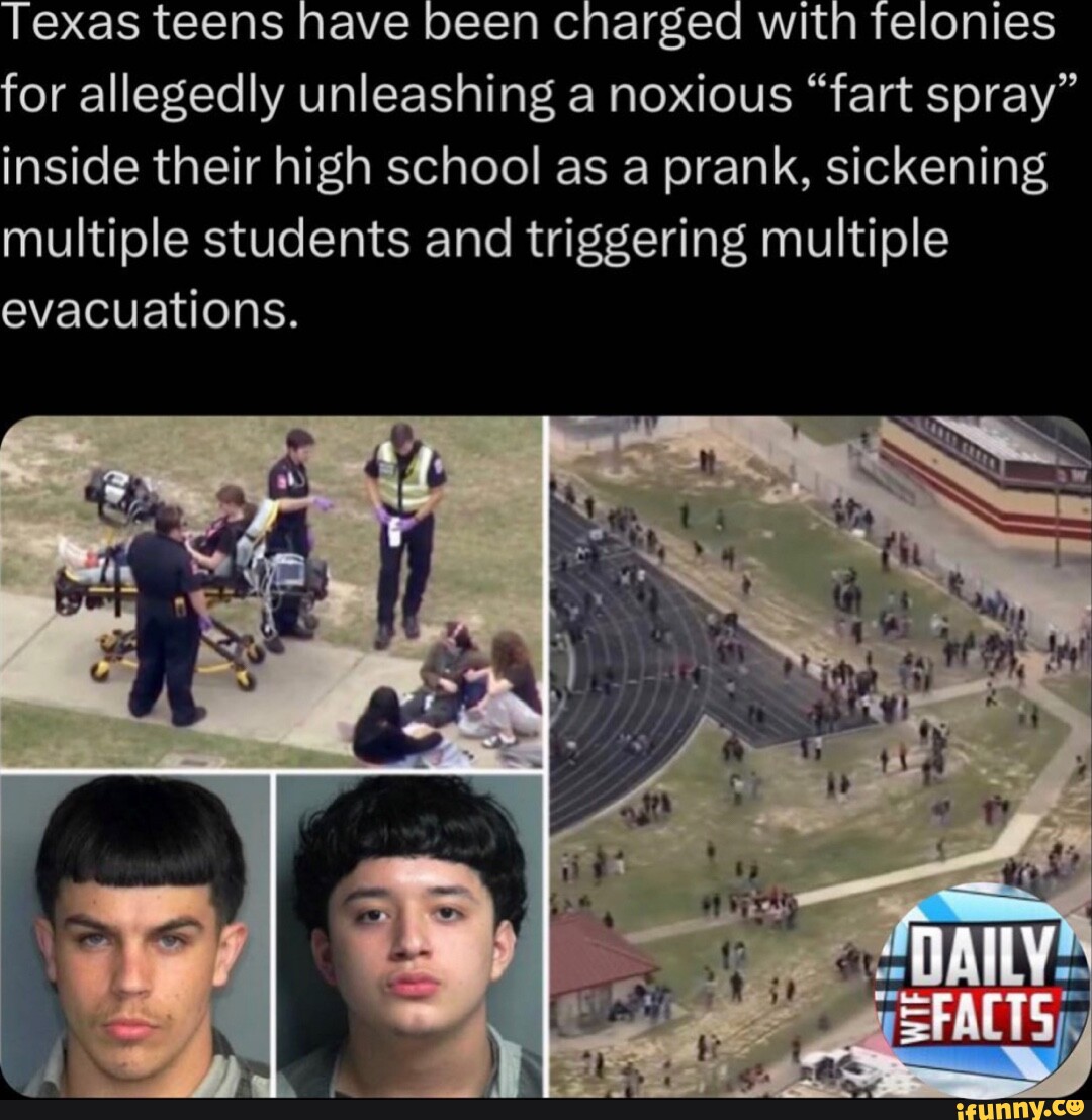 Fart spray' prank at Texas school leads to charges for students