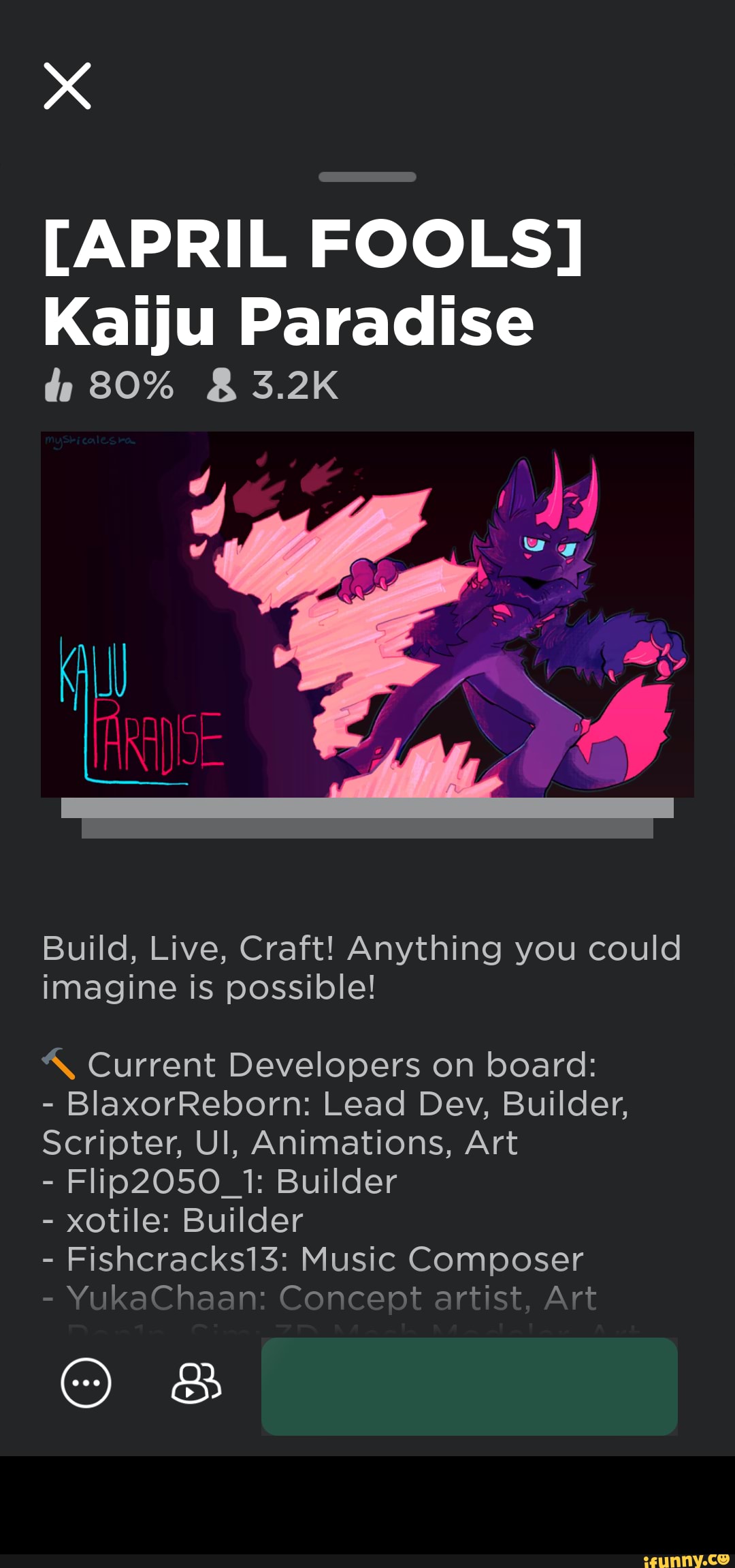 Kaiju Paradise, Rules - Bulletin Board - Developer Forum