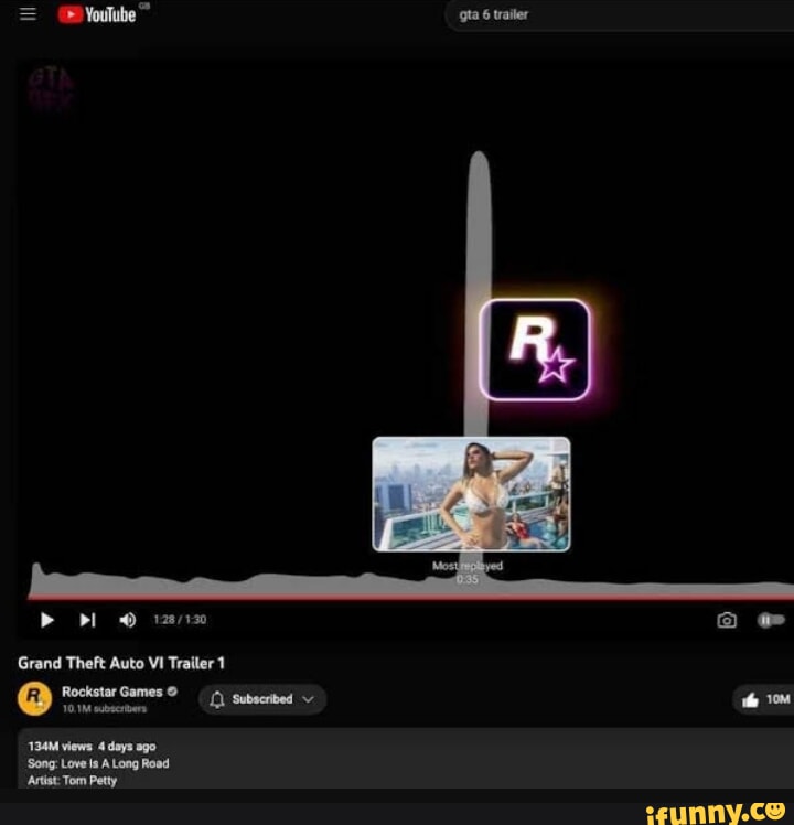 Youlube as À Q Jogos Música Trailer Mixes Pensamentos Lucia Grand Theft  Auto VI Trailer 1 Rockstar Games 111 mil visualizações - há 1 hora  BICICLETA - iFunny Brazil