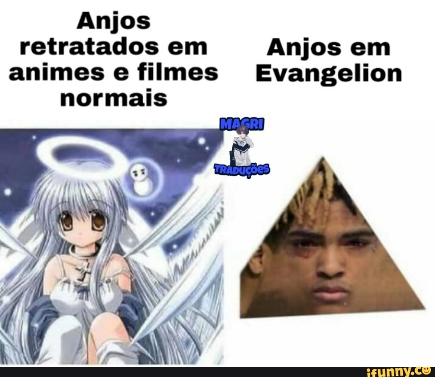 Anjos retratados em Anjos em animes e filmes Evangelion normais - iFunny  Brazil